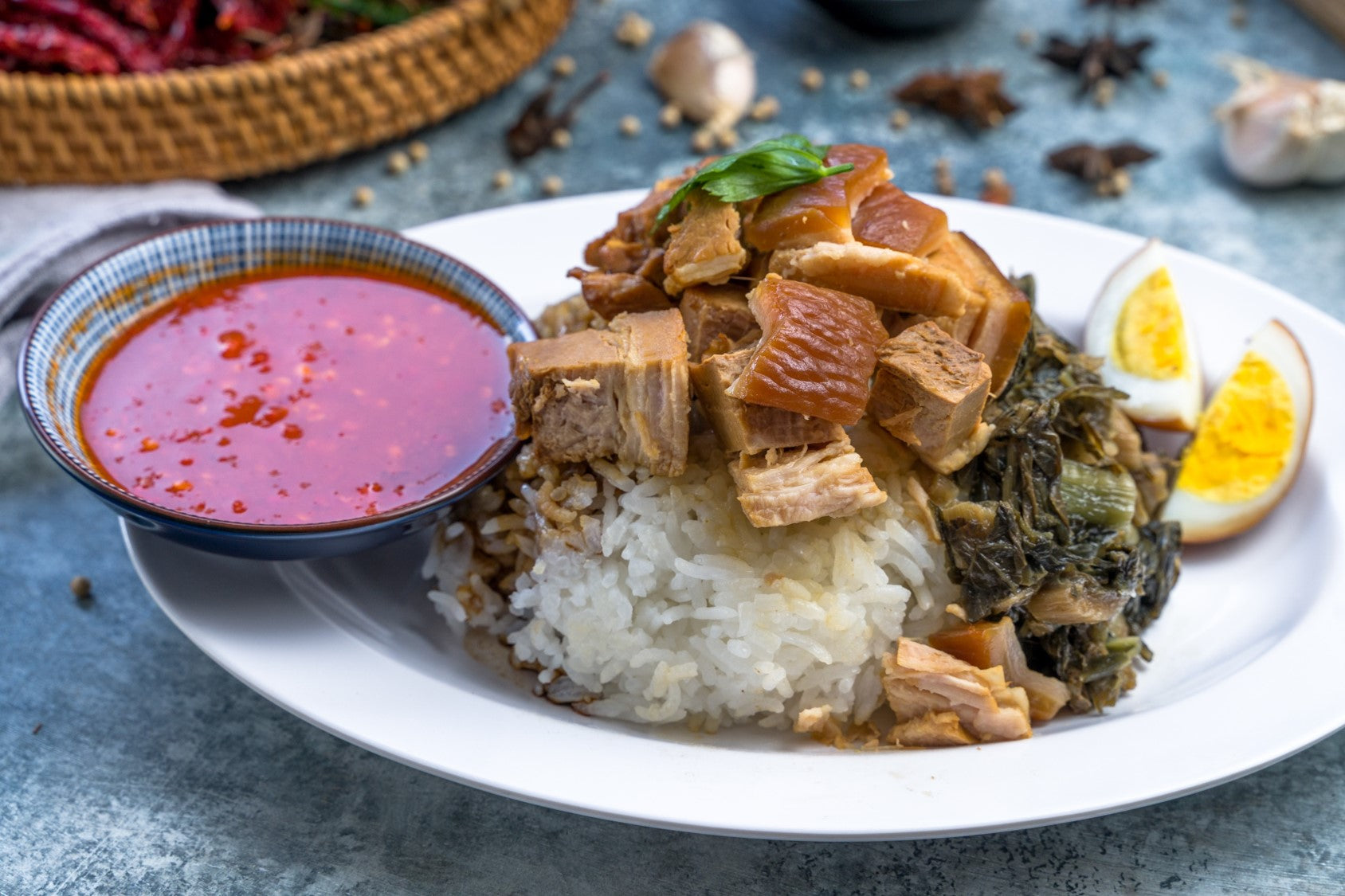 Braised Pork Belly Set For One Bai Le Braised Duck